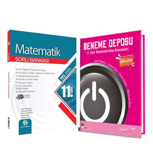 Bilgi Sarmal 11. Sınıf Matematik Soru Bankası ve Deneme Deposu Konu Denemeleri Seti 2 Kitap