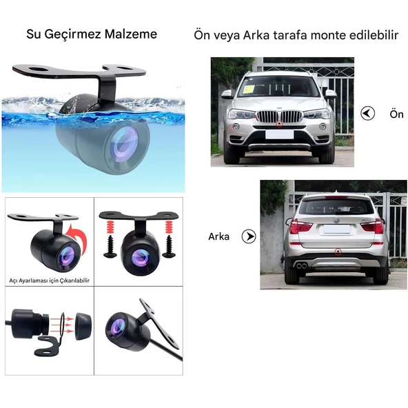 Yate10 Kontrol Edilebilir Ön-Arka Tampon Kamera - 4