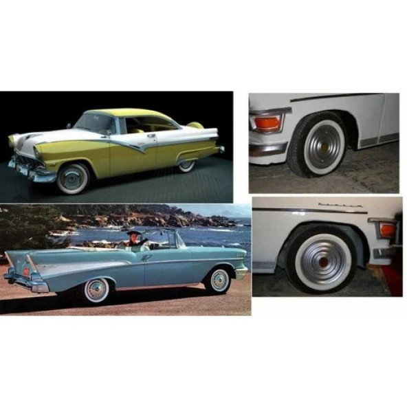 Lastik Yanak 16 Jant Siyah-Beyaz (4Adet) Atlas ürün görseli 1