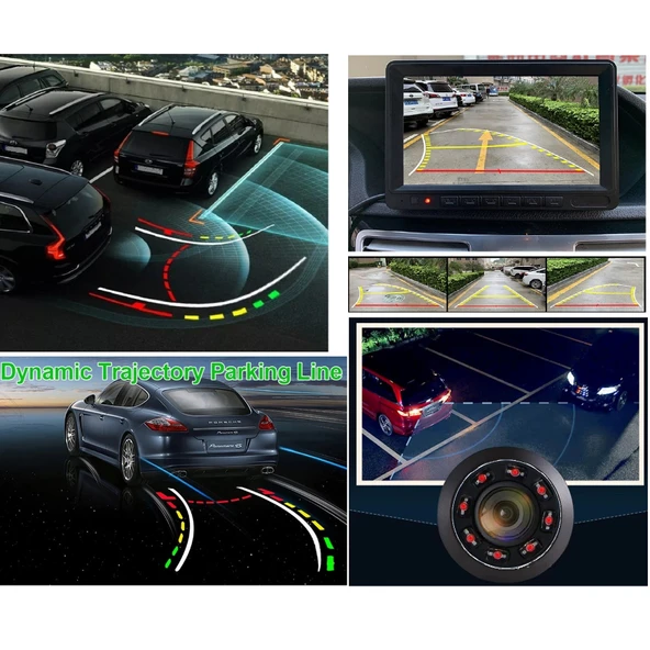 YATE10 8 IR Ledli Gece Görüşlü Dinamik Çizgili Geri Görüş Kamerası - 4