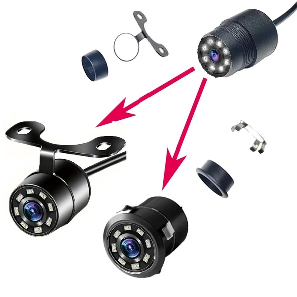 Yate10 8 Ledli Dinamik Hareketli Çizgili Arka Tampon Kamera Seti - 2