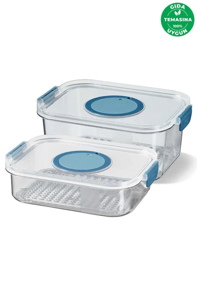 Seoul Buzdolabı Ürün Saklama Kabı 2'li Set 1200-2000 Ml.
