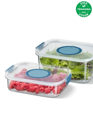 Seoul Buzdolabı Ürün Saklama Kabı 2'li Set 1200-2000 Ml. - 4