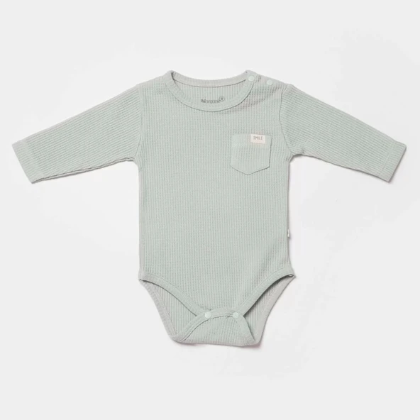 Eterelle Bibaby Biorganic Waffle Smile Bebek Body 56978 Mint ürün görseli