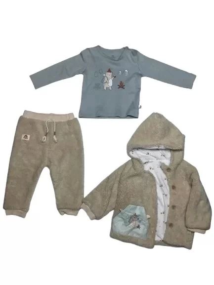 Eterelle Bibaby Happy Camper 3'lü Set 73335 Bej ürün görseli