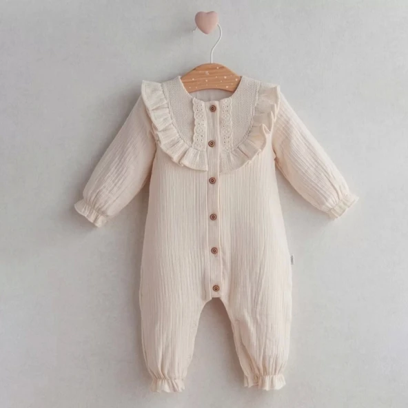 Eterelle Tongs Baby Ceremony Girl Tulum 5431 Ekru ürün görseli