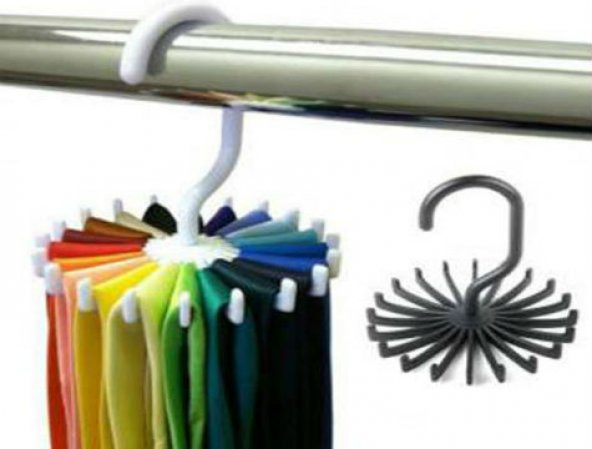 Dolap İçi Kemer ve Kravat Askısı 20 Kancalı 2 ADET - 2