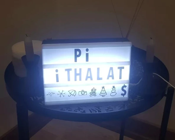 Cinematic Harflerle Işıklı Mesaj Veren Light Box Led Pano A4 - 2