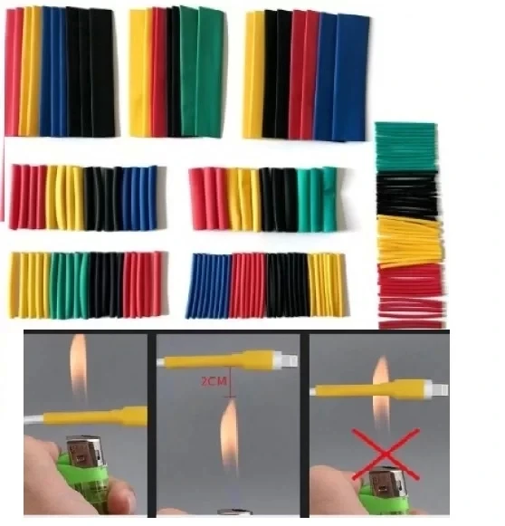 560 Parça Makaron Seti  Özel Kapaklı Kutulu Kablo Birleştirme Koruyucu Sıcaklıkla Daralan Makaron Set - 5
