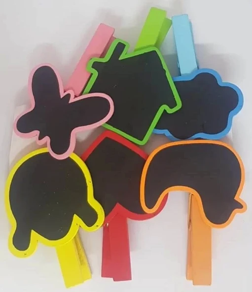 Ahşap Yazı Tahtalı Mandal Seti - 5