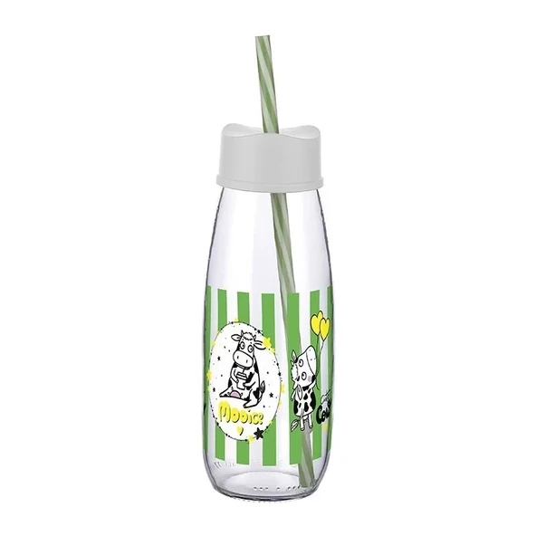 Hayvan Figürlü Pipetli Su Ve Süt Şişesi Cam 500 Ml - 2