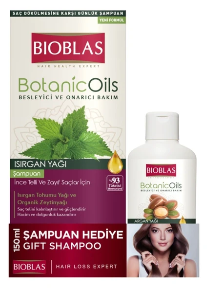 BIOBLAS ŞAMPUAN 360ML SET ISIRGAN+150ML ŞAMPUAN ARGAN YAĞLI