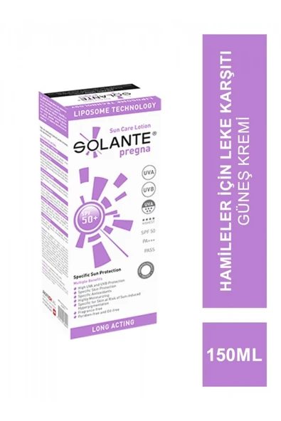 Solante Pregna Hamilelere Özel Güneş Losyonu SPF50 150 ml