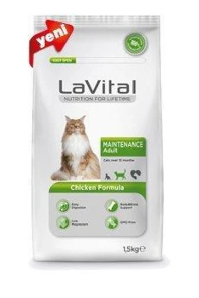 Lavital Tavuklu Yetişkin Kedi Maması - 1.5 Kg