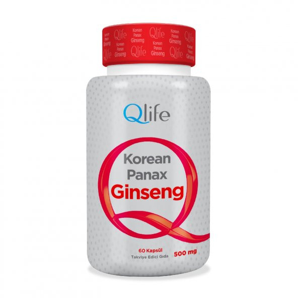 Qlife Korean Panax Ginseng 500 mg 60 Kapsül