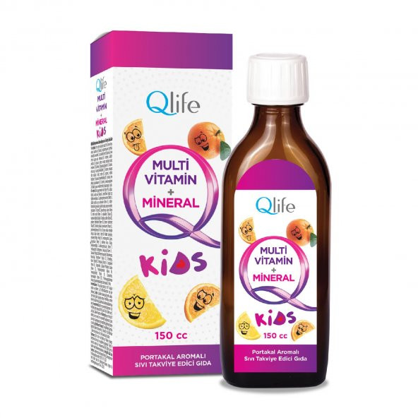 Qlife Multivitamin + Mineral Kids Şurup 150 cc