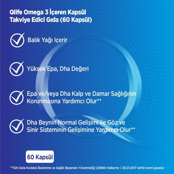 Qlife Omega 3 1200 Mg 60 Kapsül - 6