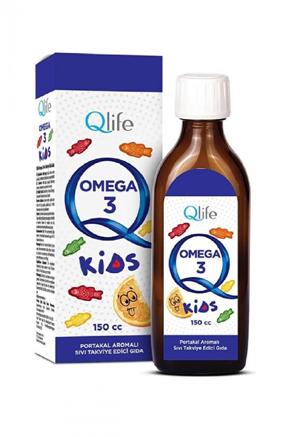 Qlife Omega 3 Kids Portakallı Şurup 150 cc