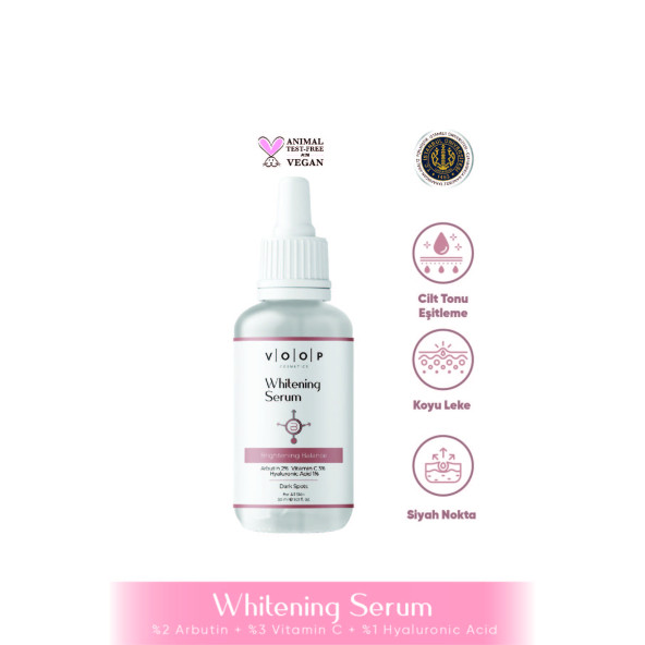 VOOP Whitening, Cilt Tonu Eşitleyici, Koyu Leke Karşıtı Serum 30 ml