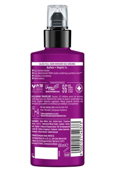 Glis Full Hair Wonder Saç Dökülme Karşıtı Saç Serumu 100 ml - 7