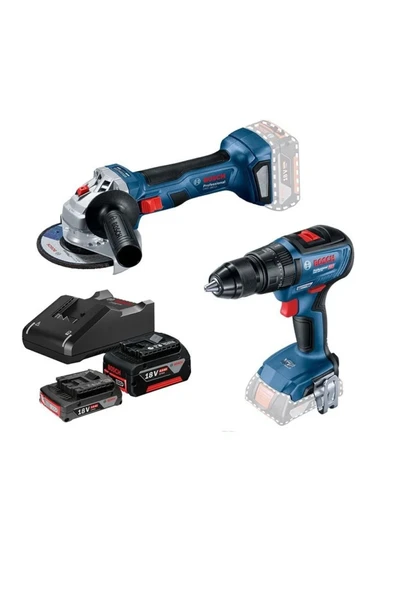 Bosch GWS 180-LI + GSB 18V-50 Akülü Taşlama ve Darbeli Matkap Seti