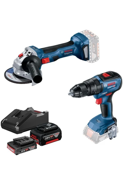 Bosch Gsb 18v-50 Darbeli Delme/vidalama Gws 180-lı Taşlama Makinesi - 0615990m8s