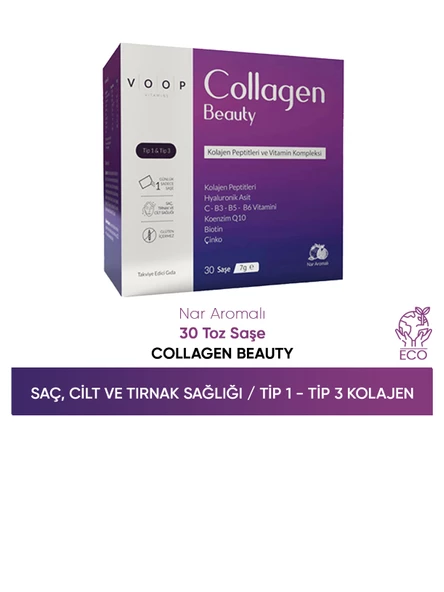VOOP Collagen Beauty 5500 mg Nar Aromalı 30 Saşe x 40 ml