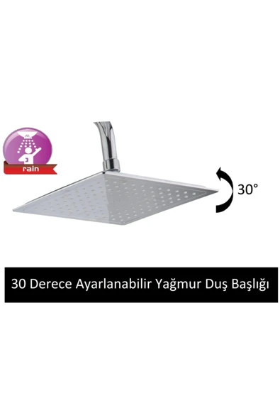 Bluerty 400d Delta Tepe Yağmur Başlığı ve Çok Fonksiyonlu El Başlıklı Robot Banyo ve Duş Seti - 3