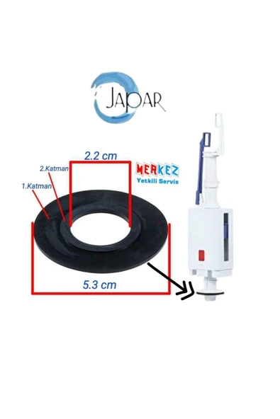 JAPAR Gömme Rezervuar Iç Takım Boşaltma Contası