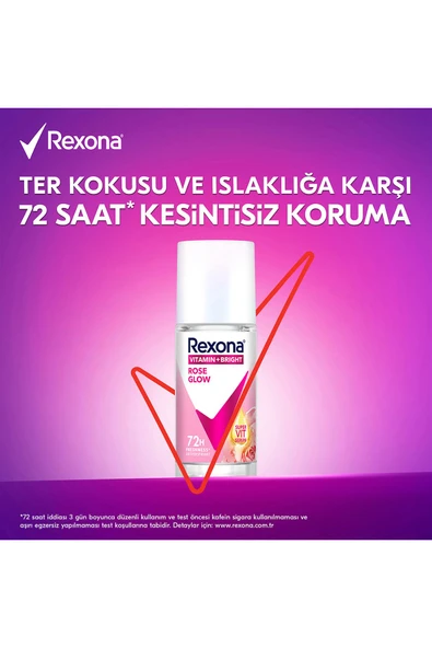 Rexona Vitamin Bright Rose Glow Bayan Roll On 45 ml - 7