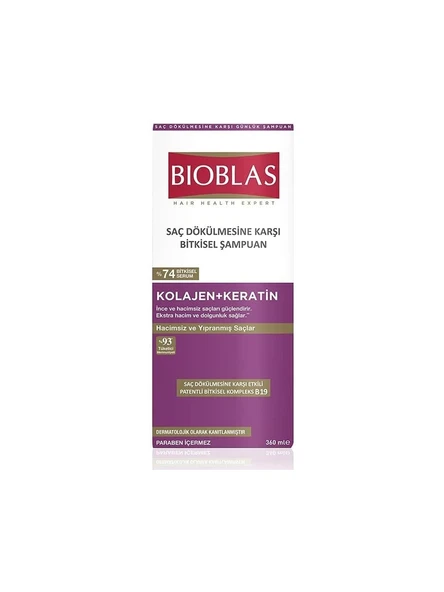 Bioblas Collagen+Keratin Şampuan 360 ml
