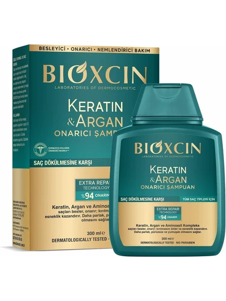Bioxcin Keratin & Argan 300 ml Onarıcı Şampuan ürün görseli 1