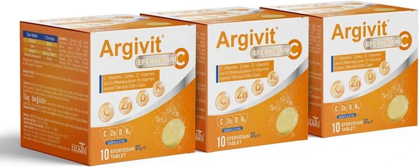 Argivit Efervesan C Vitamini 10 Tablet 3 Adet