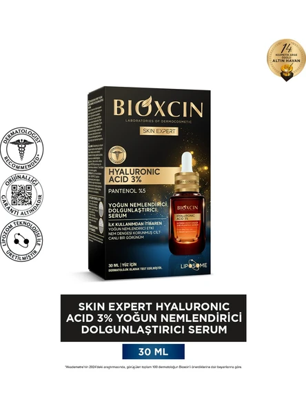 Bioxcin Hyaluronic Acid 3% Yoğun Nemlendirici Dolgunlaştırıcı Serum