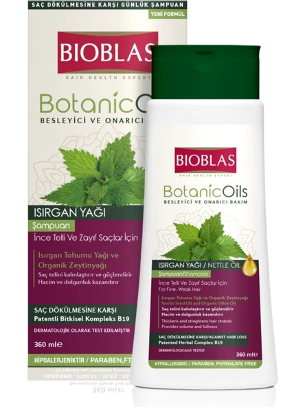 Bioblas Botanic Oils Isırgan Yağlı Şampuan 360 ml ürün görseli 1