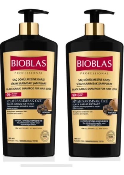 Bioblas Professional Şampuan 1000 ml Siyah Sarımsak X 2 Adet