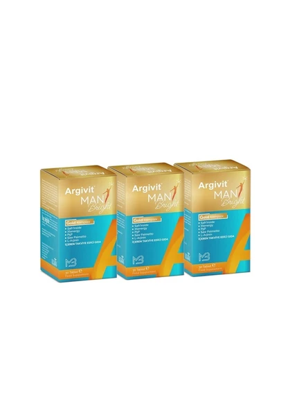 Argivit Man Bright 30 Tablet 3'lü