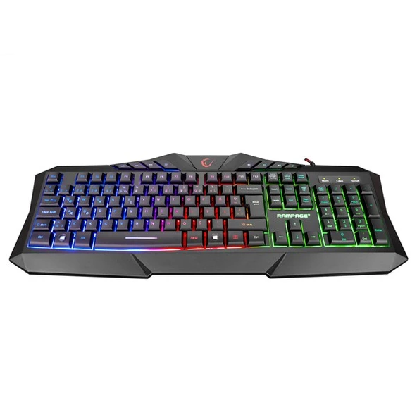 RAMPAGE KM-404 ARGENTI Rainbow Aydınlatmalı USB Gaming Combo Q Klavye + Kulaklık + Mouse + Mousepad - 3