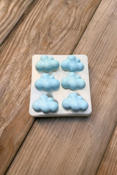 Bubble Bulut Mini Altılı Silikon Mum Kalıbı - Resim 3