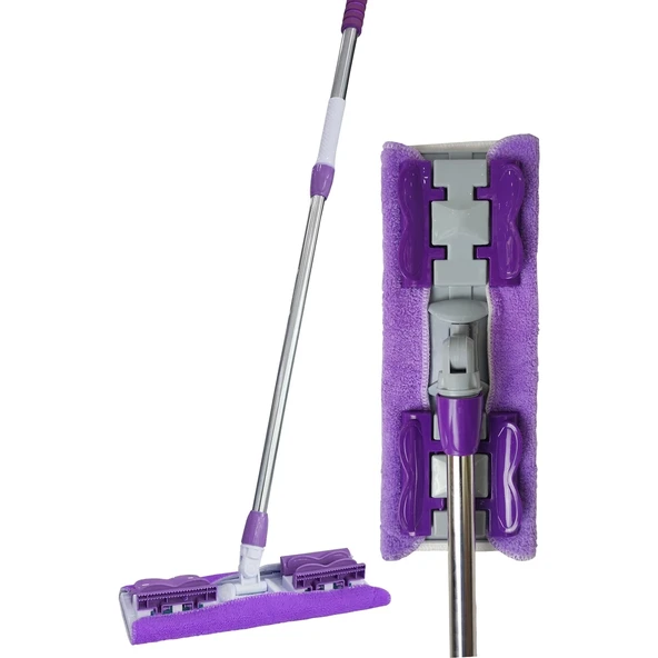 Yer Mopu Fayans Duvar Yüzey Temizlik Mikrofiber Mandallı Mop