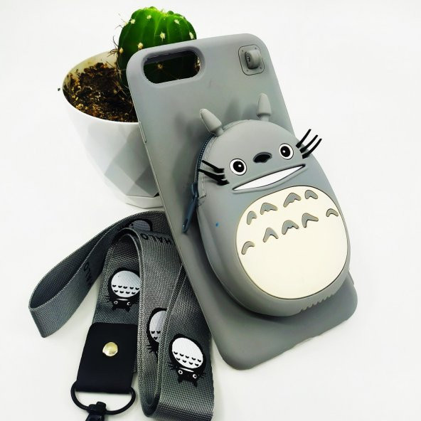 Totoro Cüzdanlı Boyun Askılı Telefon Kılıfı