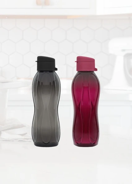2’li Set Matara Okul Suluğu Kapaklı Plastik Su Şişesi 750 ml