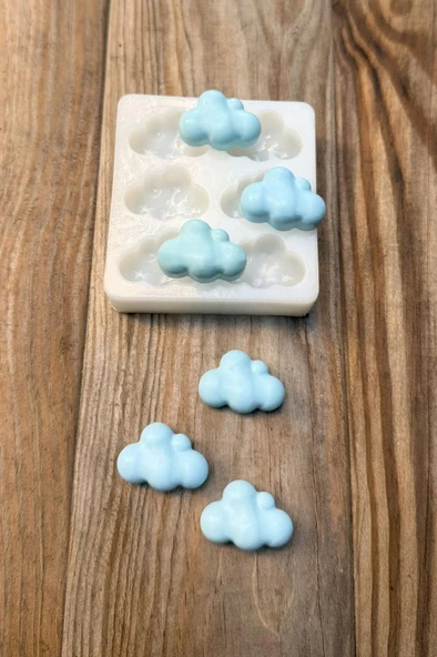 Bubble Bulut Mini Altılı Silikon Mum Kalıbı - Resim 2