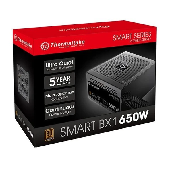 THERMALTAKE 650W 80+ BRONZE SMART BX1 PS-SPD-0650NNSABE-T POWER SUPPLY - Resim 6