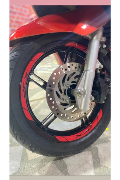 NEHAY SHOP  Şık Tasarım  motosiklet Jant Şeridi Pcx Yazılı Kırmızı Sağ-Sol/Ön-Arka