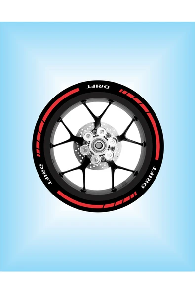 NEHAY SHOP  Şık Tasarım  motosiklet Jant Şeridi Mondial Drift Uyumlu Uyumlu L Reklektif Kırmızı Beyaz Sağ-Sol/Ön-Arka
