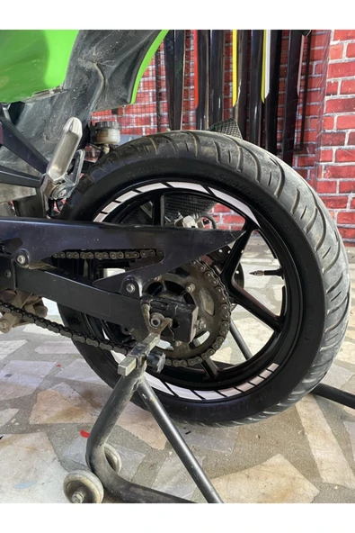 NEHAY SHOP  Şık Tasarım  motosiklet Jant Şeridi Kesik Beyaz Sağ-Sol/Ön-Arka