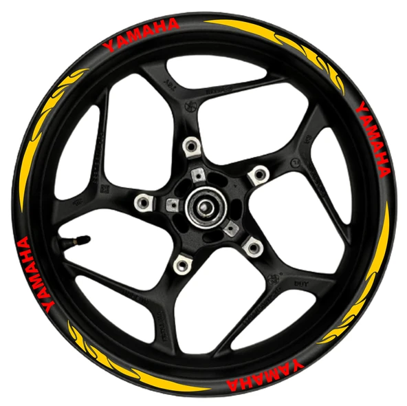NEHAY SHOP  Yamaha kırmızı yazılı  sarı pençe şeritli