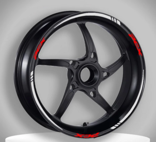 NEHAY SHOP  Şık Tasarım  motosiklet Jant Şeridi Parçalı Beyaz Honda Pcx 125 150 2010-2021 Uyumlu Sağ-Sol/Ön-Arka - 1
