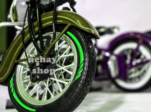 NEHAY SHOP  Şık Tasarım  motosiklet Jant Şeridi Pulsar   motosiklet Jant Şeridi Yeşil Sağ-Sol/Ön-Arka